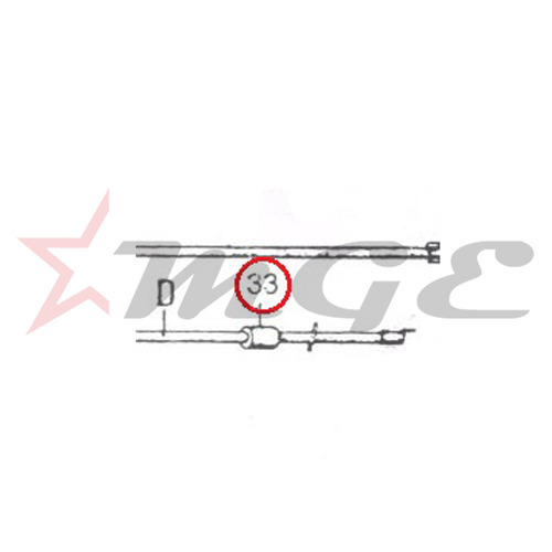 Vespa PX LML Star NV - Ring For Choke Cable Assembly - Reference Part Number - #77055