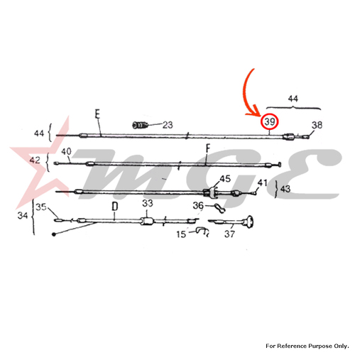 Vespa PX LML Star NV - Clutch Control Sheath - Reference Part Number - #192682