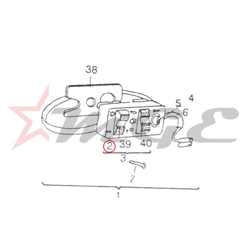 As Per Photo Vespa Px Lml Star Nv - Hand Light Switch Casing - Reference Part Number - #C-1707413