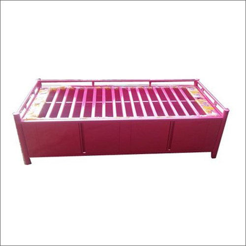 Brown And Pink Wrought Iron Single Diwan Cum Bed