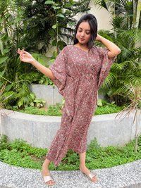 katha Hand Work  Printed Kaftan