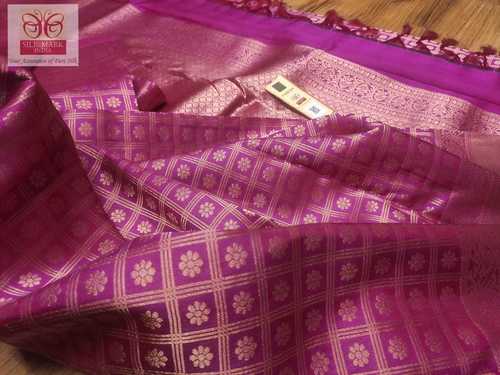 Pink Kanjivaram Pure Silk Saree