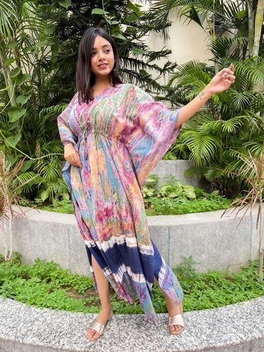 Marble Wash Block Printed Kaftan