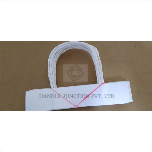 White Twisted Paper Bag Handle Size: 190 Mm