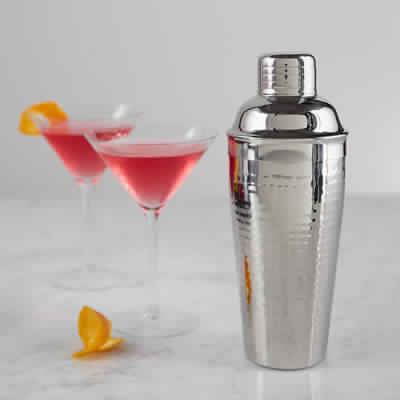 Stainless Steel Hammered Cocktail Shaker