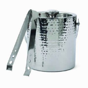 Stainless Steel Double Wall Hammered Ice Bucket