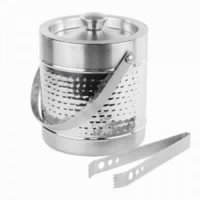 Stainless Steel Plain And Hammered Ice Bucket