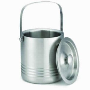 Stainless Steel Ribbed Ice Bucket