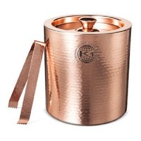 Copper Hammred Ice Bucket With Tong