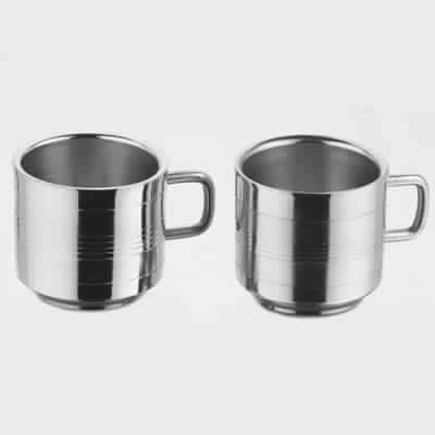 Plain SS Linear Coffee Mug