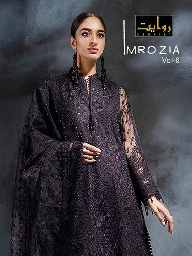 Rawayat Imrozia Vol-6 Faux Georgette With Embroidery Pakistani Suits Catalog