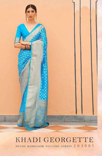 Rajtex Khadi Georgette Nylon Handloom Weaving Sarees Catalog