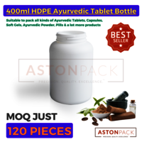 Plastic Ayurvedic Tablet & Capsule Packaging Bottles - 400 ml