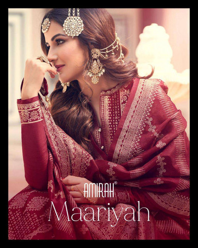 Amirah Maariyah Viscos Dola Jaquard Suits Catalog