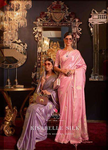 Rajtex Kisabelle Silk Pure Satin Weaving Sarees Catalog