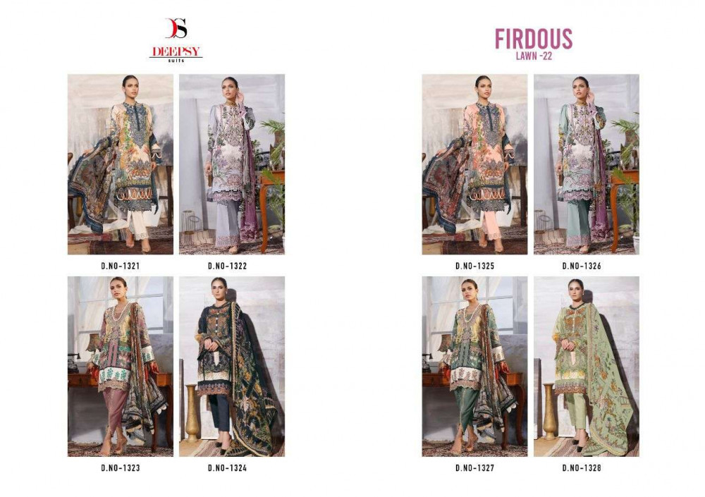 Deepsy Firdous Lawn-22 Cotton Pakistani Suits Catalog