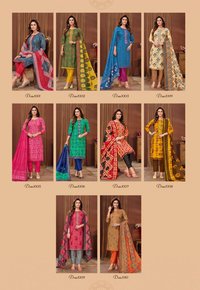 Balaji Cotton Netra Vol-1 Cotton Embroidery Work Suits Catalog