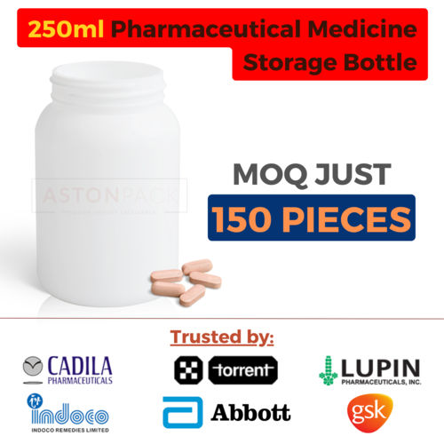 Pharmaceutical Medicine Storage Bottles - 250 ml