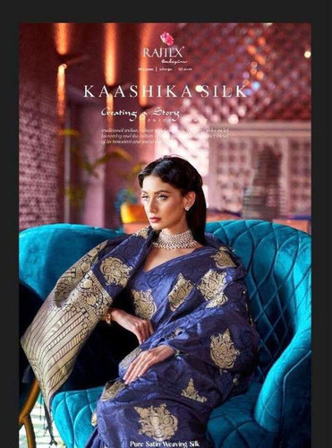 Rajtex Kaashika Silk 177001-177006 Series Satin Weaving Silk Saree Catalog