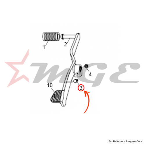 M6x55 Socket Bolt For Lever, Heel & Toe Royal Enfield - Reference Part Number - #550095