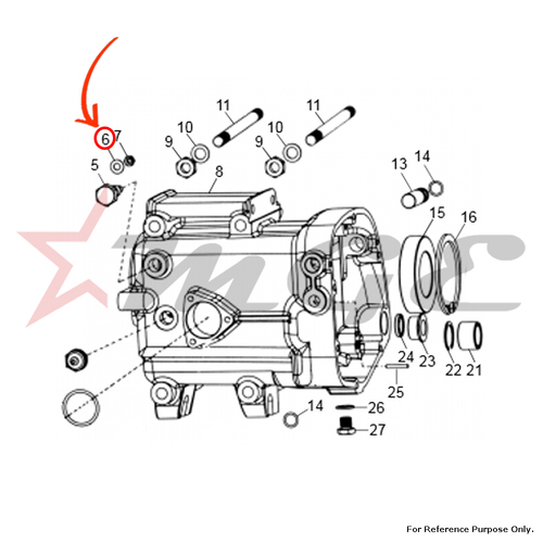 Washer, Plain For Gear Box Casing Royal Enfield - Reference Part Number - #550087