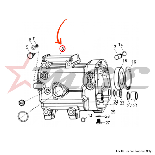 Gear Box Casing For Royal Enfield - Reference Part Number - #550124/G