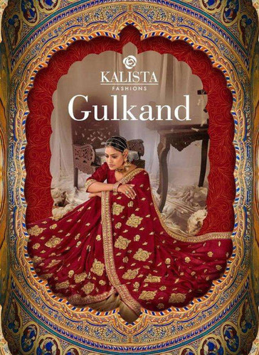Kalista Gulkand Vichitra Silk Embroidery Work Saree Catalog