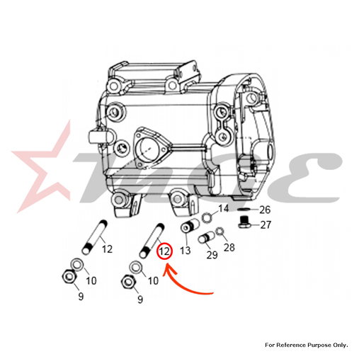 Gear Box Fixing Stud For Royal Enfield - Reference Part Number - #550111/A