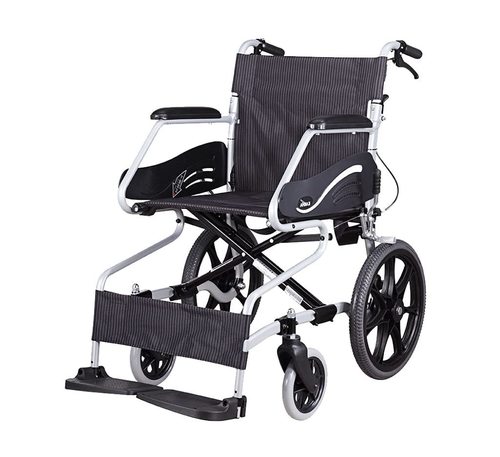 Karma SM-150.3 Lightweight Wheelchair - Aluminum Alloy, 20 Inch Seat Height, 17 Inch Internal Width, 8 Inch Front Wheels, 14 Inch Rear Wheels | Ergonomic Design, Secure Non-Slip Footplate, Integrated Easy-Clean Seating System, Energy-Saving Tipping Lever, Foldable Backrest
