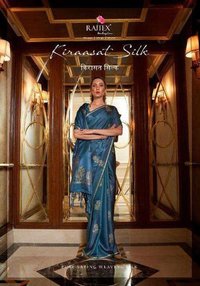 Rajtex Kiraasat Silk Satin Weaving Silk Saree Catalog Collection