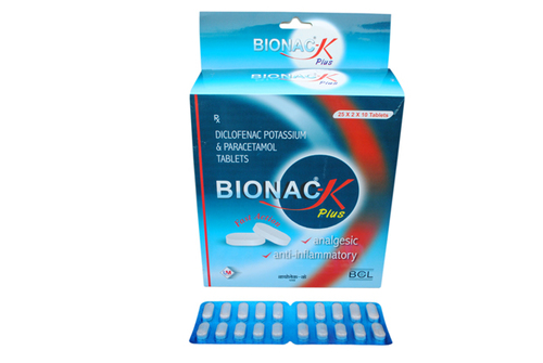 BIONAC-K Plus Diclofenac Potassium & Paracetamol Tablets