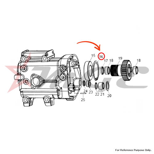 Circlip For Gear Box Casing Royal Enfield - Reference Part Number - #550135
