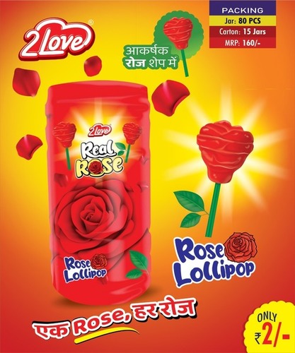 Real Rose Lollipop Jar
