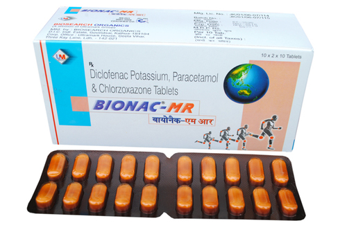 BIONAC-MR Diclofenac Potassium & Paracetamol Tablets