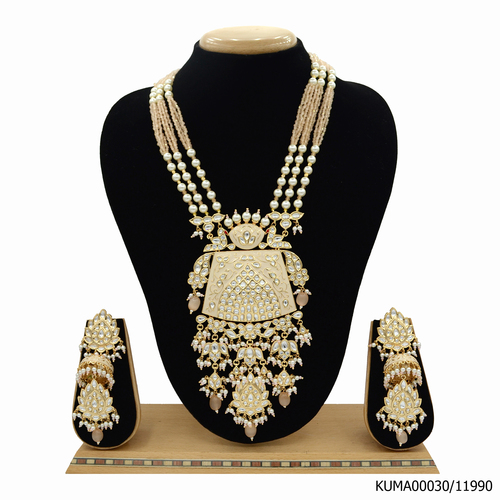 Kundan Mala Set With Meenakari Work