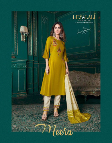 Lily & Lali Meera Maslin Readymade Salwar Kameez Catalog