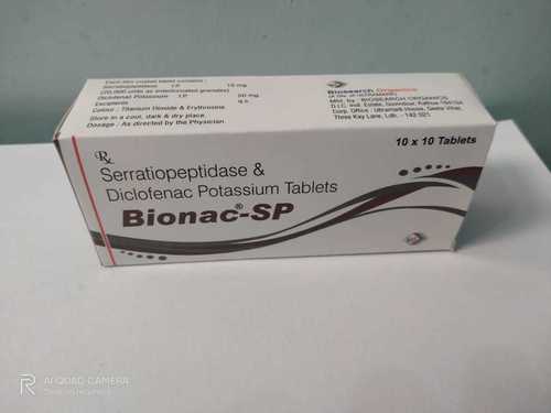 BIONAC-SP Serratiopeptidase & Diclofenac Potassium Tablets