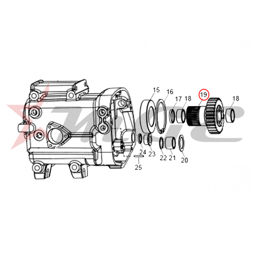 Sleeve Gear 28T For Royal Enfield - Reference Part Number - #570206/J, #550125/E