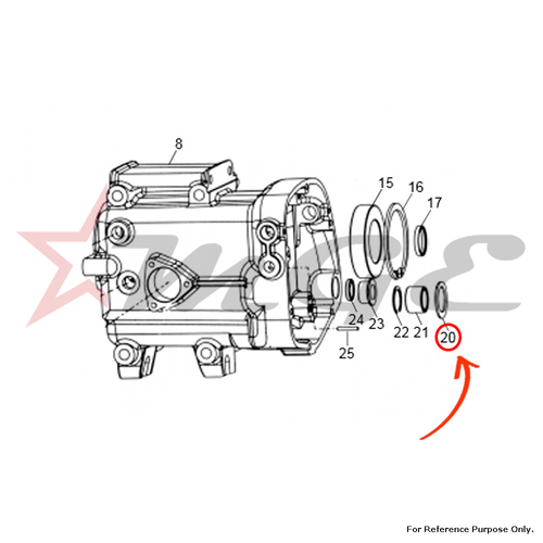 Thrust Washer For Gear Box Casing Royal Enfield - Reference Part Number - #550029/C