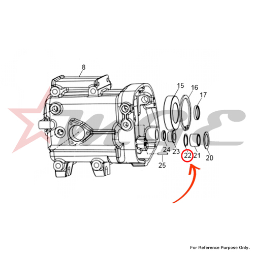 Circlip For Gear Box Casing Royal Enfield - Reference Part Number - #550028