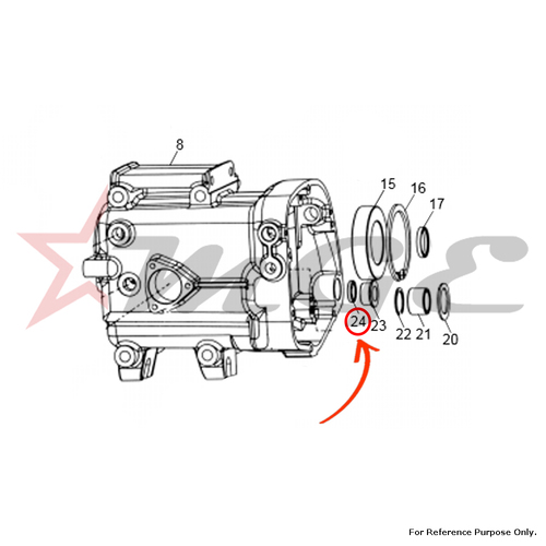 Oil Seal For Gear Box Casing Royal Enfield - Reference Part Number - #550102/A