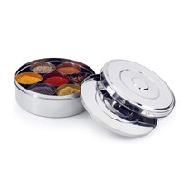Stainless Steel Spice Box With Double Lid