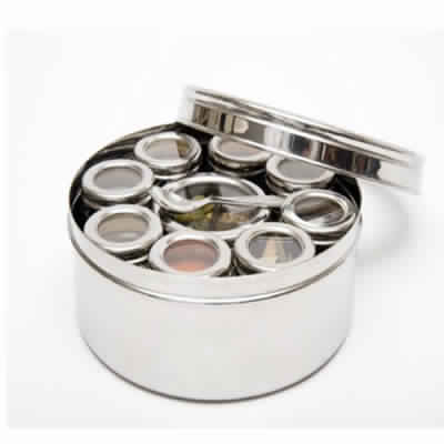 Stainless Steel Double See Thru Spice Box / Mashala Dabba