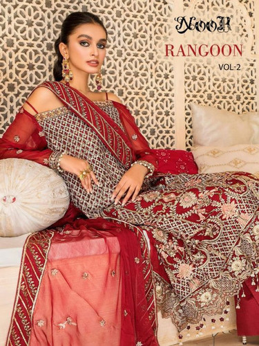 Noor Rangoon Vol-2 Georgette Embroidered Pakistani Salwar Suits Catalog