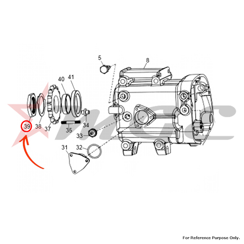 Nut For Gear Box Casing Royal Enfield - Reference Part Number - #550131/A
