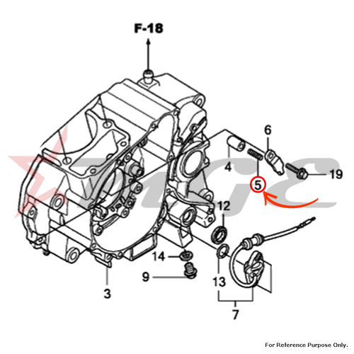 Spring, Bearing Push For Honda CBF125 - Reference Part Number - #11216-KRM-840