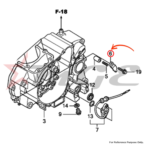 Plate, Bearing Push For Honda CBF125 - Reference Part Number - #11217-KRM-840