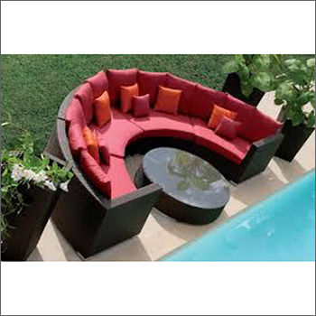 Outdoor Wicker Five Seater Sofa Set