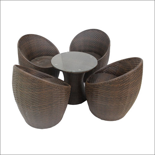 Outdoor Wicker Table Chair Set