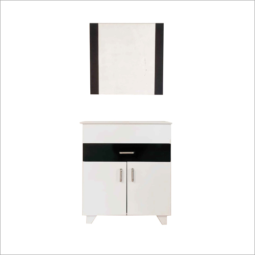 White and Black Floor Mounted PVC Vanity Cabinet By SATYAM IMPEX